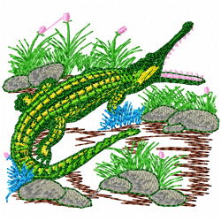 Reptiles Embroidery Design 6